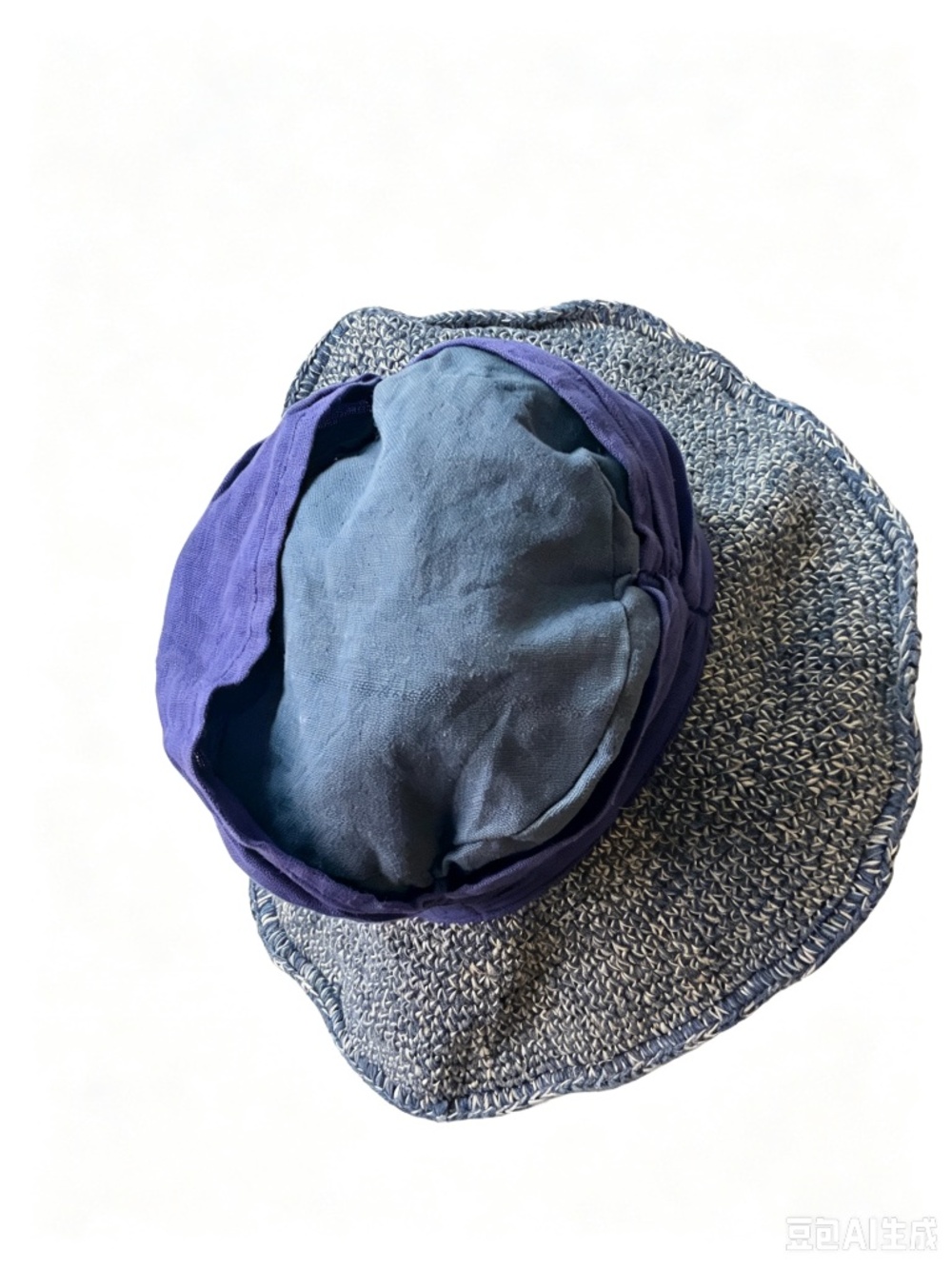 Vintage Handmade Osaka Artist Hobo Boho Wide Brim Sun Hat